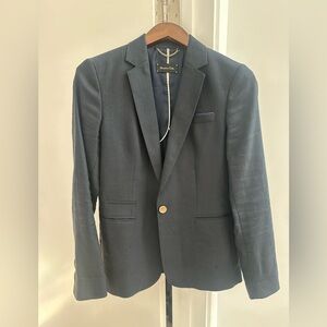 Massimo Dutti Dark Blue Classic Blazer